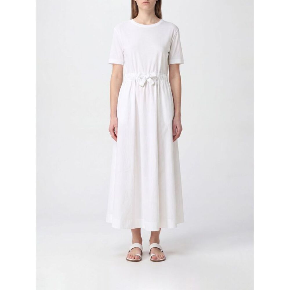 Herno Women A-Line Taffeta Midi Dress Herno With Drawstring Waist
